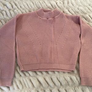 Boohoo Dusty Pink Turtleneck Sweater